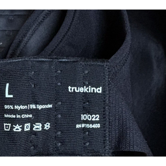 TRUEKIND Daily Comfort Wireless Shaper Bra | Size Large Black with Bra Extender - Picture 3 of 9